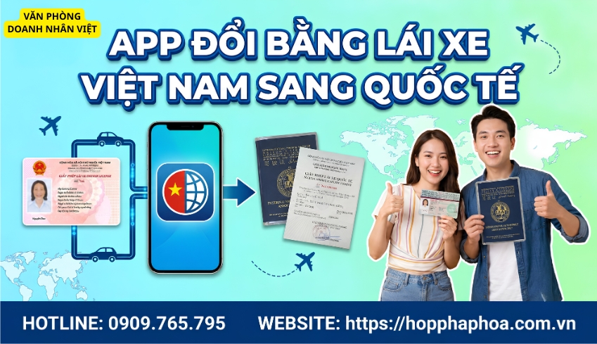 App đổi bằng lái xe Việt Nam sang quốc tế