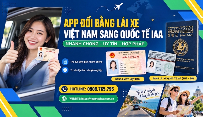 App đổi bằng lái xe Việt Nam sang quốc tế IAA