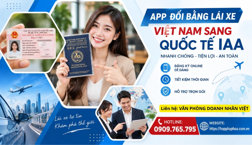 App đổi bằng lái xe Việt Nam sang quốc tế IAA