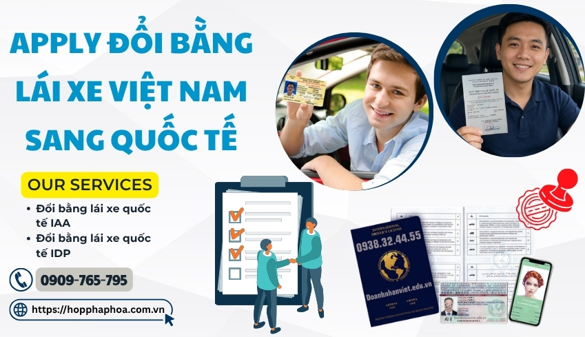 Apply đổi bằng lái xe Việt Nam sang quốc tế