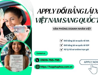 Apply đổi bằng lái xe Việt Nam sang quốc tế