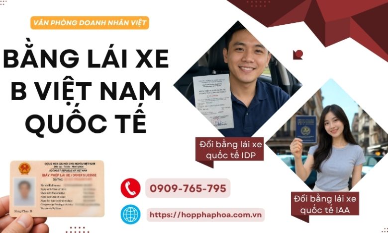 Bằng lái xe B Việt Nam quốc tế