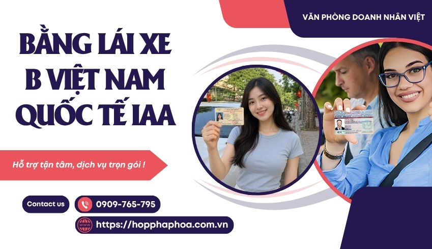 Bằng lái xe B Việt Nam quốc tế IAA