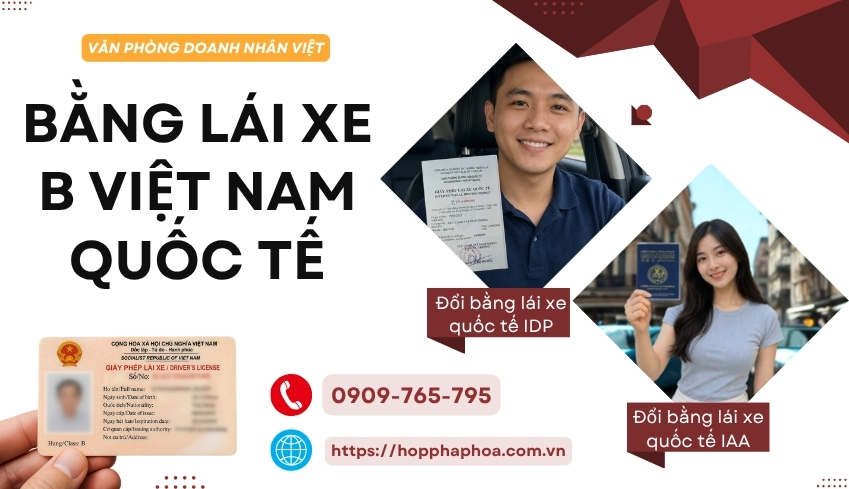 Bằng lái xe B Việt Nam quốc tế