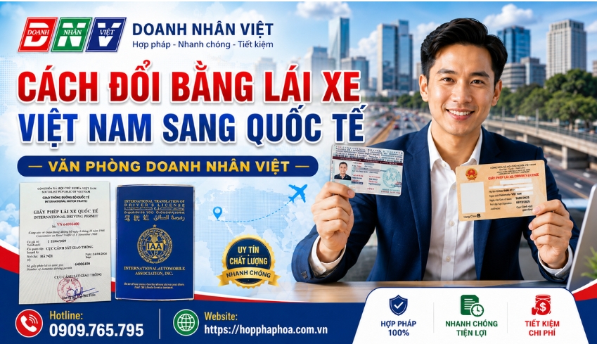 Cách đổi bằng lái xe Việt Nam sang quốc tế
