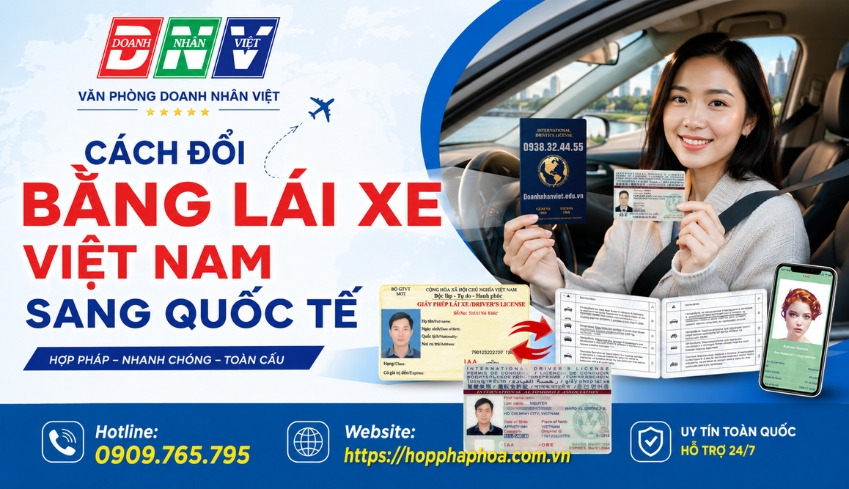 Cách đổi bằng lái xe Việt Nam sang quốc tế
