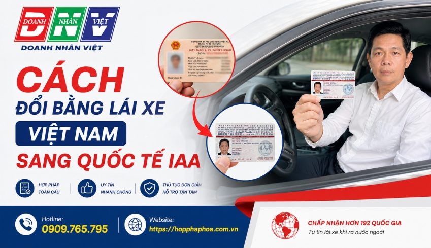 Cách đổi bằng lái xe Việt Nam sang quốc tế IAA