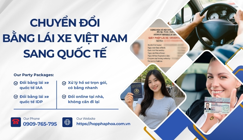 Chuyển đổi bằng lái xe Việt Nam sang quốc tế