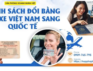 Danh sách đổi bằng lái xe Việt Nam sang quốc tế