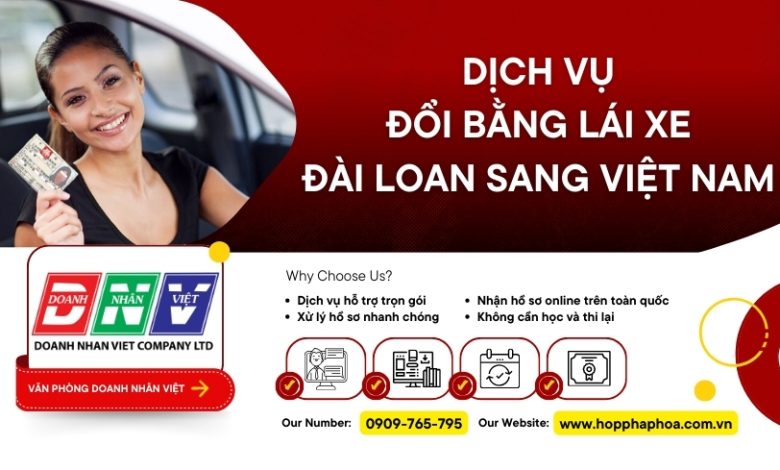 Dịch vụ đổi bằng lái xe Đài Loan sang Việt Nam