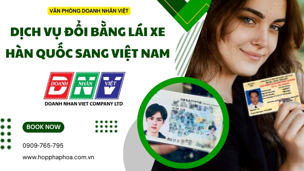 Dịch vụ đổi bằng lái xe Hàn Quốc sang Việt Nam