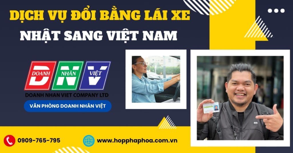 Dịch vụ đổi bằng lái xe Nhật sang Việt Nam