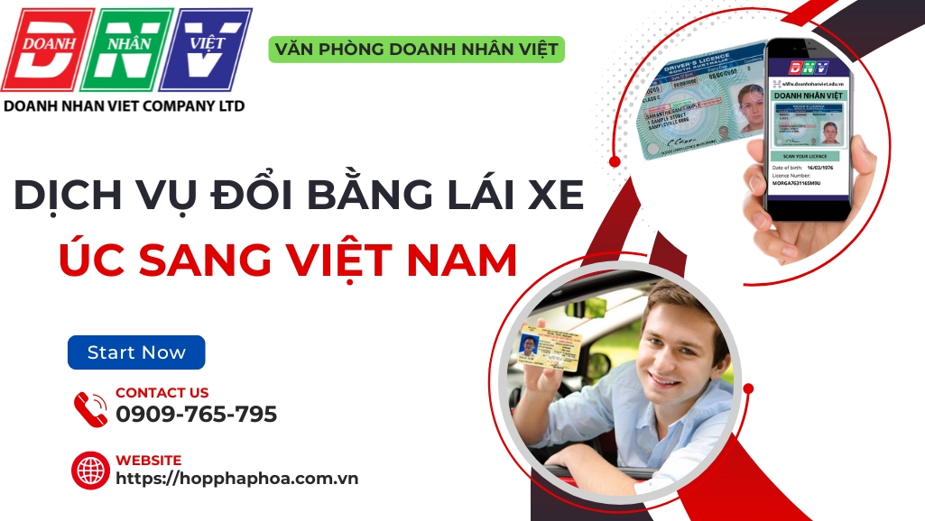 Dịch vụ đổi bằng lái xe Úc sang Việt Nam