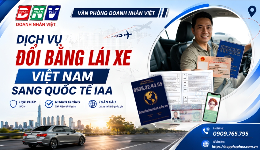 Dịch vụ đổi bằng lái xe Việt Nam sang quốc tế IAA