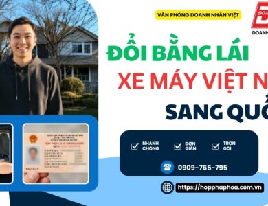 Đổi bằng lái xe máy Việt Nam sang quốc tế