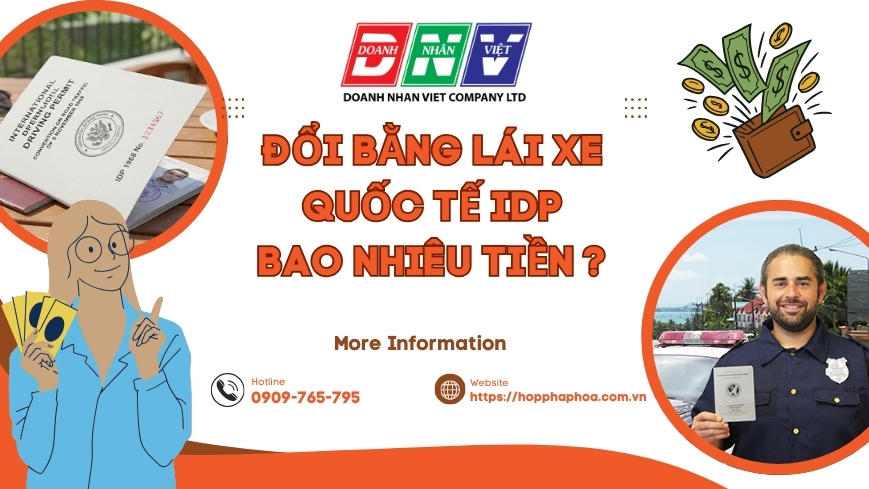 Đổi bằng lái xe quốc tế IDP bao nhiêu tiền ?