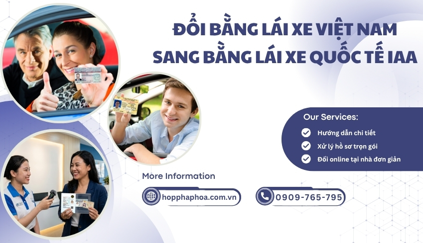Đổi bằng lái xe Việt Nam sang bằng lái xe quốc tế IAA