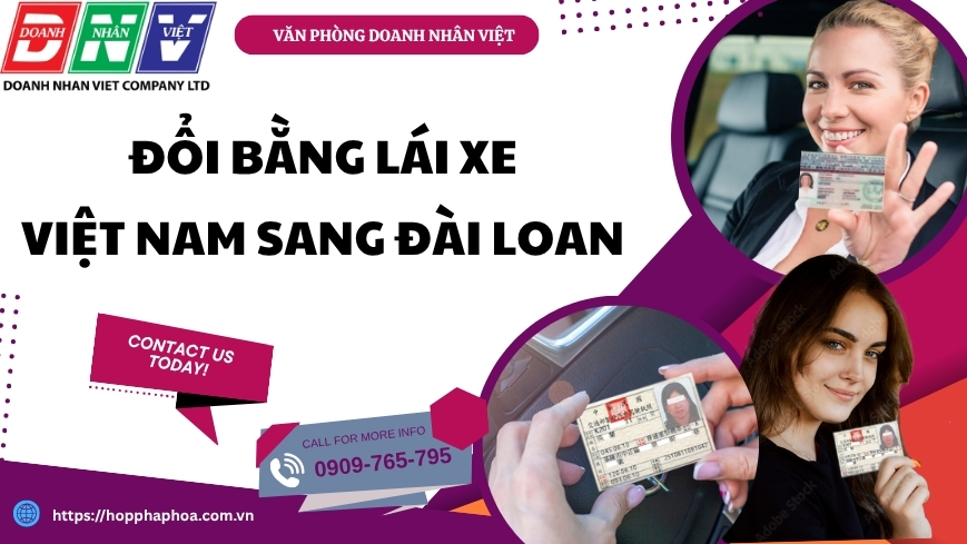 Đổi bằng lái xe Việt Nam sang Đài Loan
