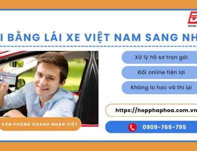 Đổi bằng lái xe Việt Nam sang Nhật