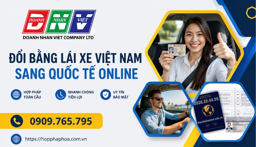 Đổi bằng lái xe Việt Nam sang quốc tế online