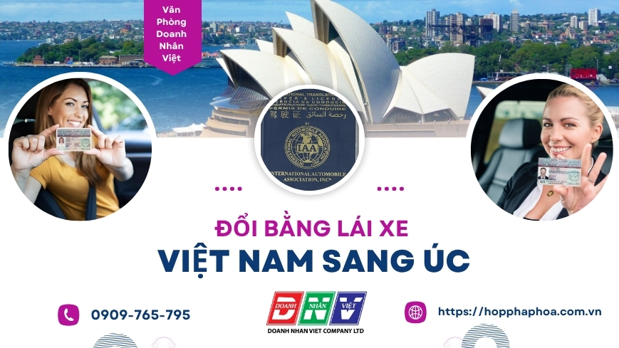Đổi bằng lái xe Việt Nam sang Úc