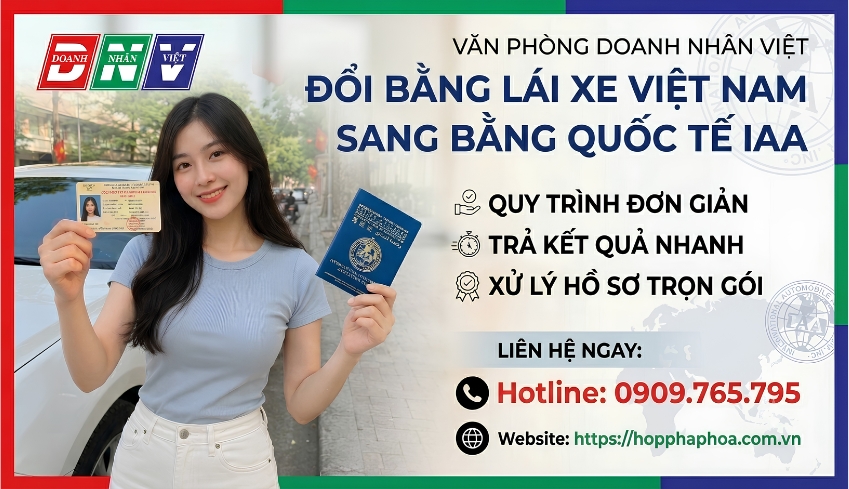 Đổi bằng lái xe Việt Nam sang bằng quốc tế IAA