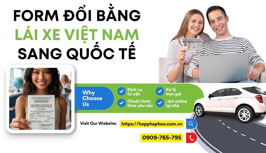 Form đổi bằng lái xe Việt Nam sang quốc tế
