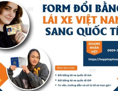 Form đổi bằng lái xe Việt Nam sang quốc tế