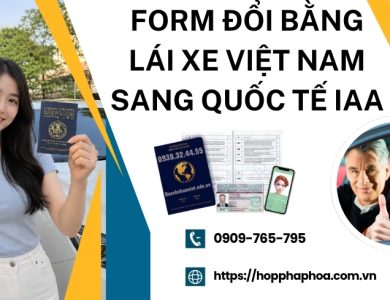 Form đổi bằng lái xe Việt Nam sang quốc tế IAA