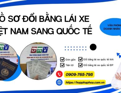 Hồ sơ đổi bằng lái xe Việt Nam sang quốc tế
