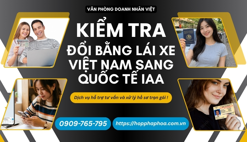 Kiểm tra đổi bằng lái xe Việt Nam sang quốc tế IAA