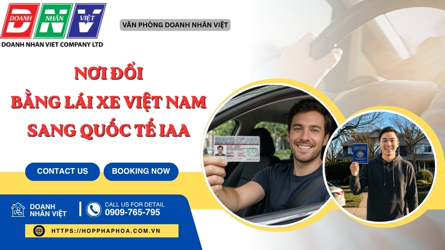 Nơi đổi bằng lái xe Việt Nam sang quốc tế IAA
