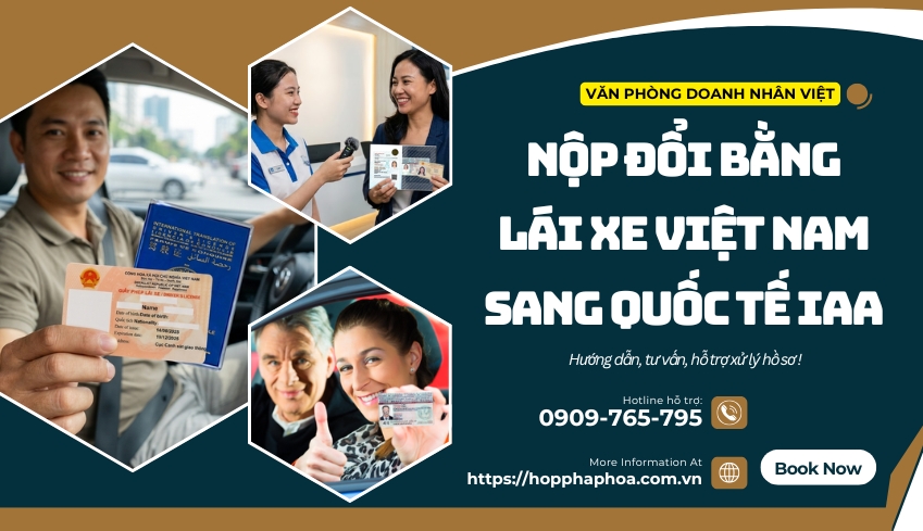 Nộp đổi bằng lái xe Việt Nam sang quốc tế IAA