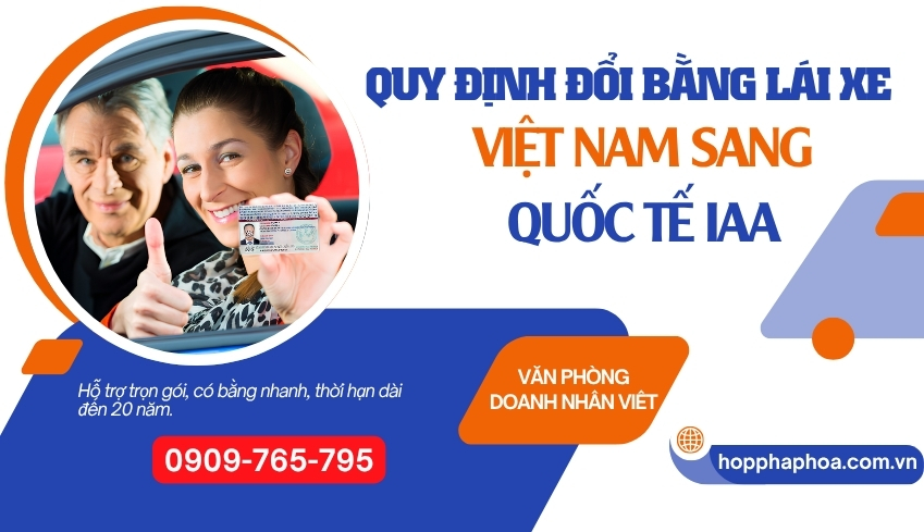 Quy định đổi bằng lái xe Việt Nam sang quốc tế IAA