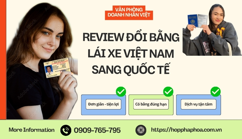 Review đổi bằng lái xe Việt Nam sang quốc tế