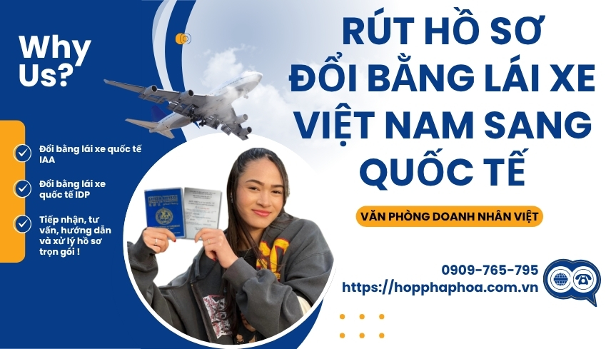 Rút hồ sơ đổi bằng lái xe Việt Nam sang quốc tế