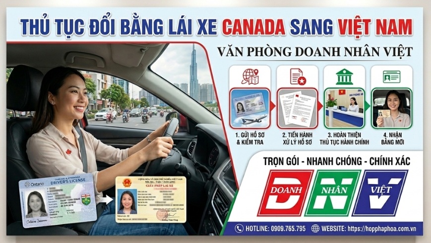 Thủ tục đổi bằng lái xe Canada sang Việt Nam