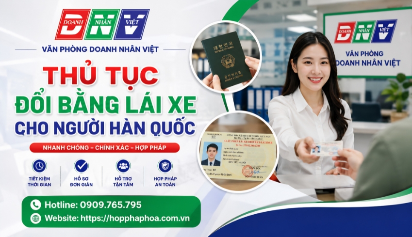 Thủ tục đổi bằng lái xe cho người hàn quốc