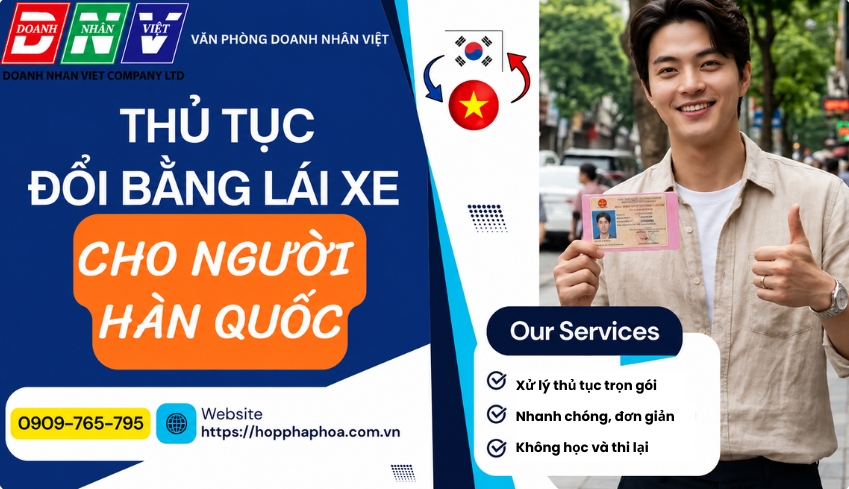 Thủ tục đổi bằng lái xe cho người hàn quốc