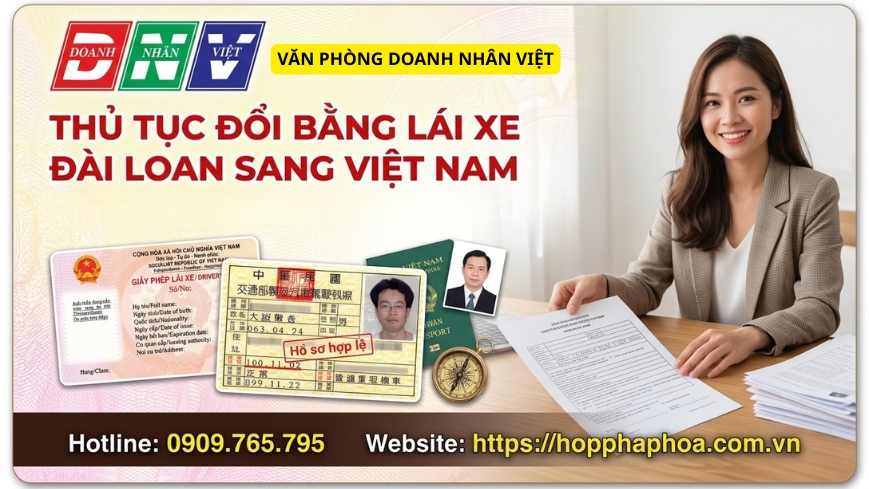 Thủ tục đổi bằng lái xe Đài Loan sang Việt Nam
