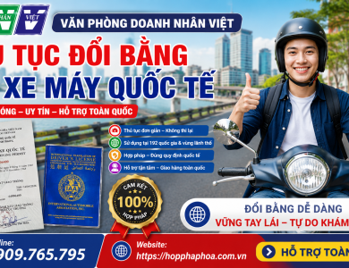 Thủ tục đổi bằng lái xe máy quốc tế