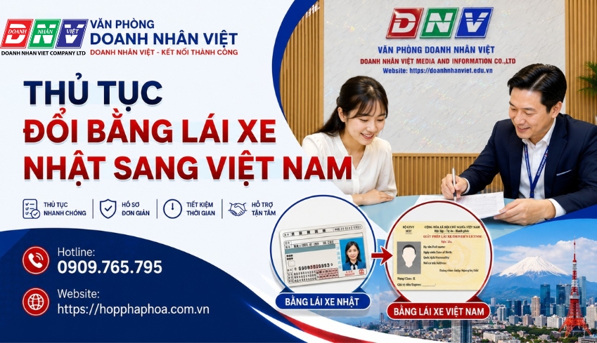 Thủ tục đổi bằng lái xe Nhật sang Việt Nam