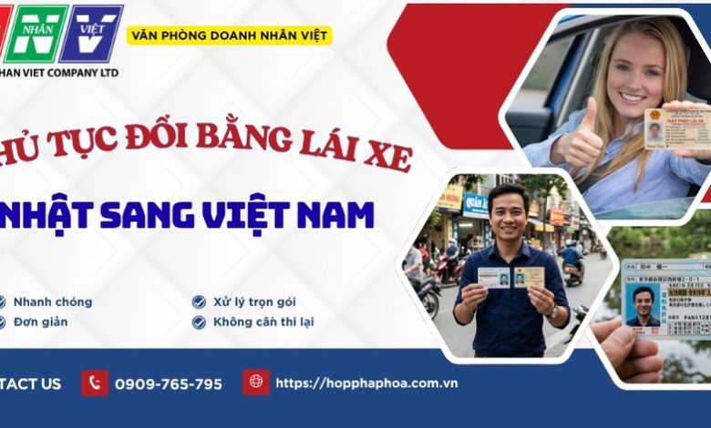 Thủ tục đổi bằng lái xe Nhật sang Việt Nam