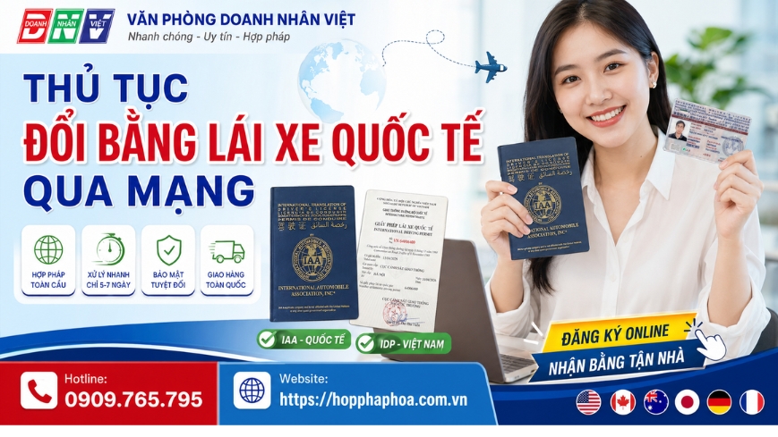 Thủ tục đổi bằng lái xe quốc tế qua mạng
