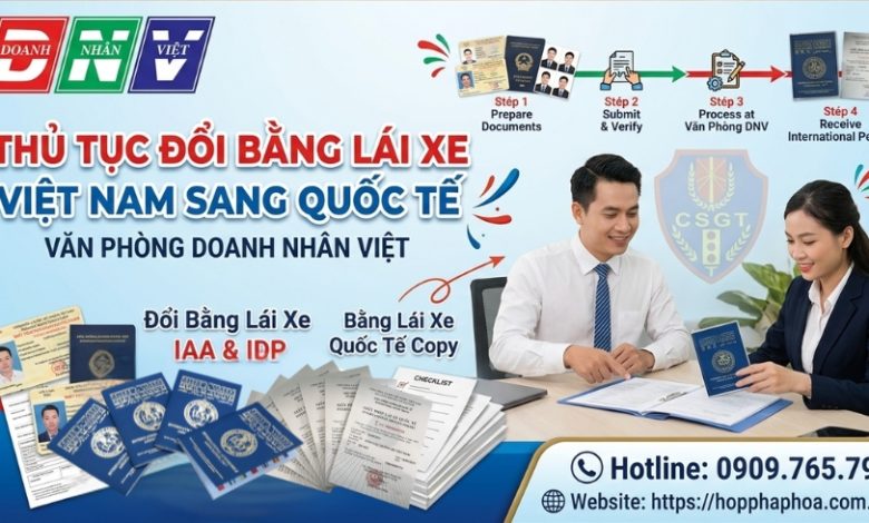 Thủ tục đổi bằng lái xe Việt Nam sang Quốc tế
