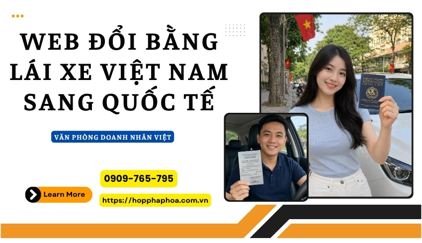 Web đổi bằng lái xe Việt Nam sang quốc tế