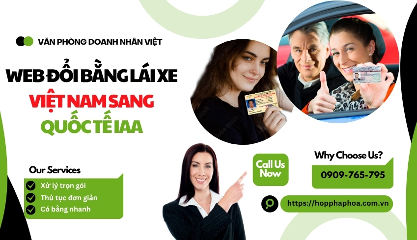 Web đổi bằng lái xe Việt Nam sang quốc tế IAA