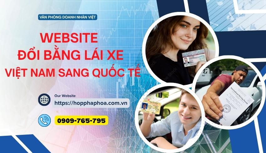 Website đổi bằng lái xe Việt Nam sang quốc tế