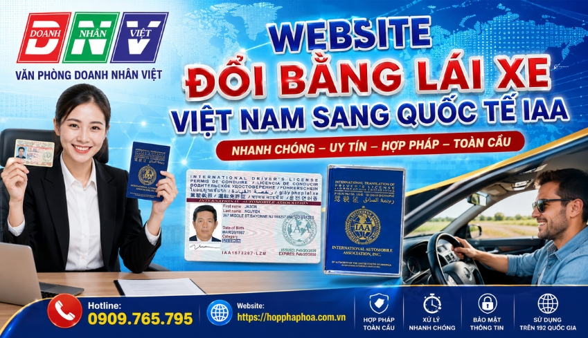 Website đổi bằng lái xe Việt Nam sang quốc tế IAA
