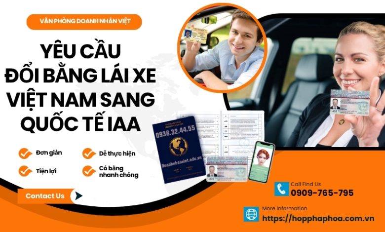 Yêu cầu đổi bằng lái xe Việt Nam sang quốc tế IAA